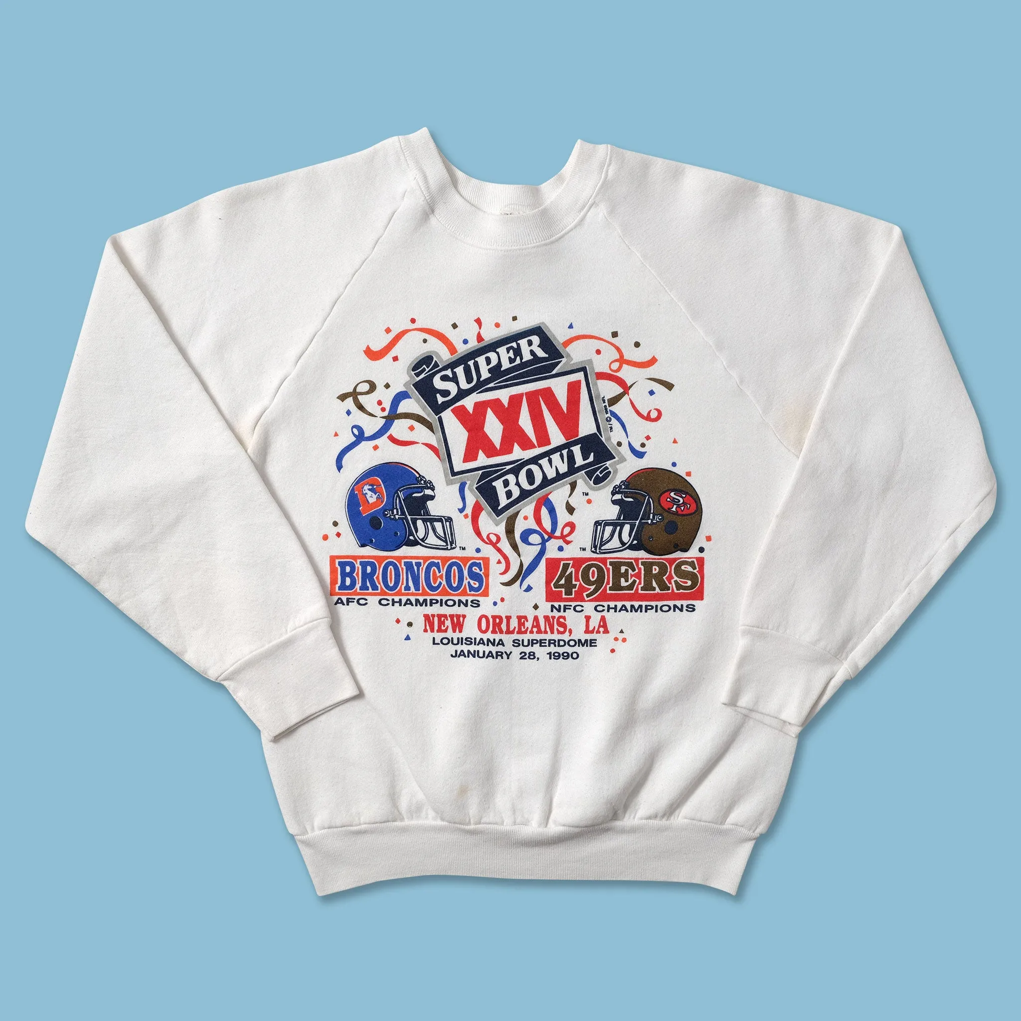 Women's 1990 Super Bowl Sweater XSmall product satin lining luxury hook accents