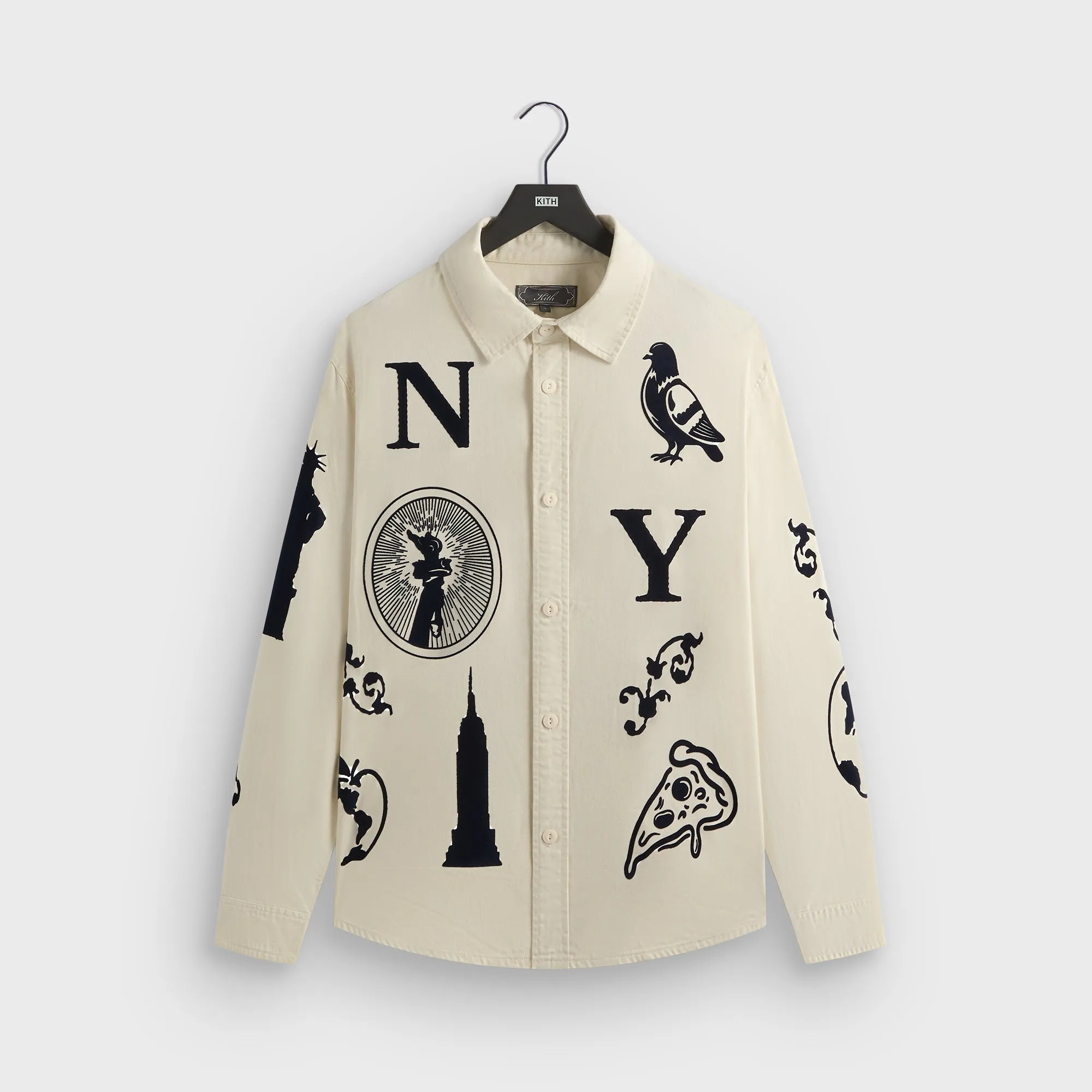 Luxurious Feel Kith Artisanal NY Graphic Apollo Shirt - Sandrift