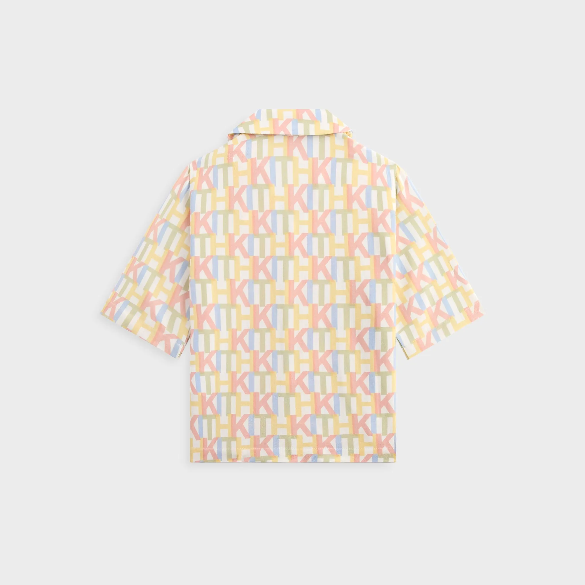 Runway Inspired Polished Style Kith Kids Monogram Thompson Camp Shirt - Silk