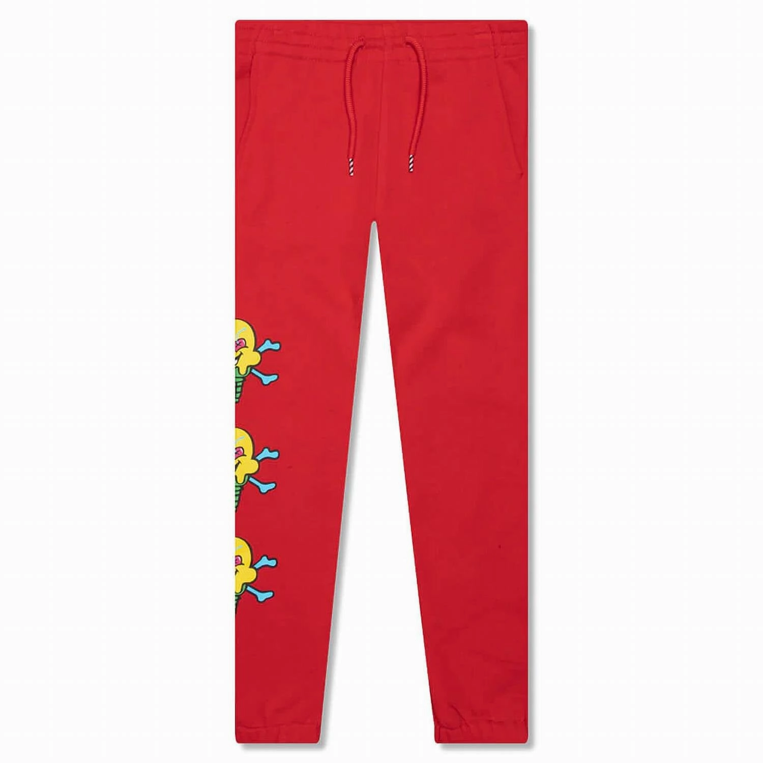 Kid's Toffee Bar Sweatpants In Red Detachable belt