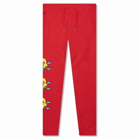 Kid's Toffee Bar Sweatpants In Red Detachable belt
