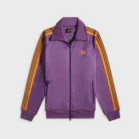 ElasticWaistband Adjustable Hood Needles Track Jacket Poly Smooth - Purple