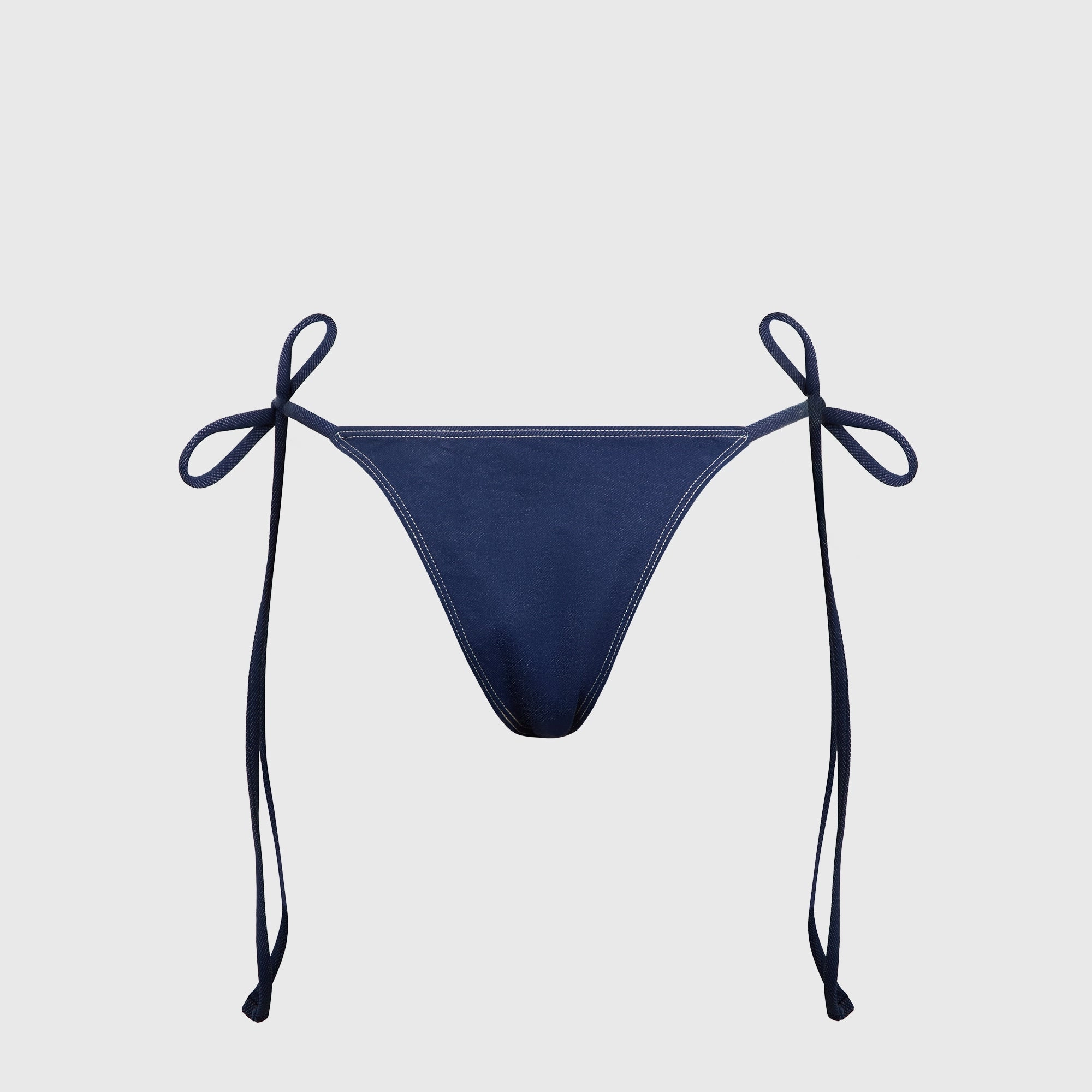 Bandeau-Style Breathable mesh design Frankies Bikinis x Bella Hadid Mackenzie Denim Bottom - Summer Denim