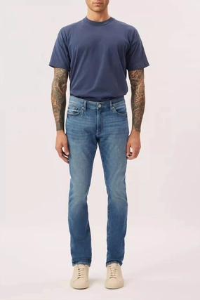 Cozy Vibe Cooper Tapered Jeans In Ocean Blue