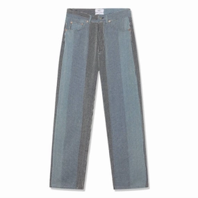 Men's Straight Leg Jeans In Indigo Sashiko Vibrant Bold Look Street Fashion Fashion friendly