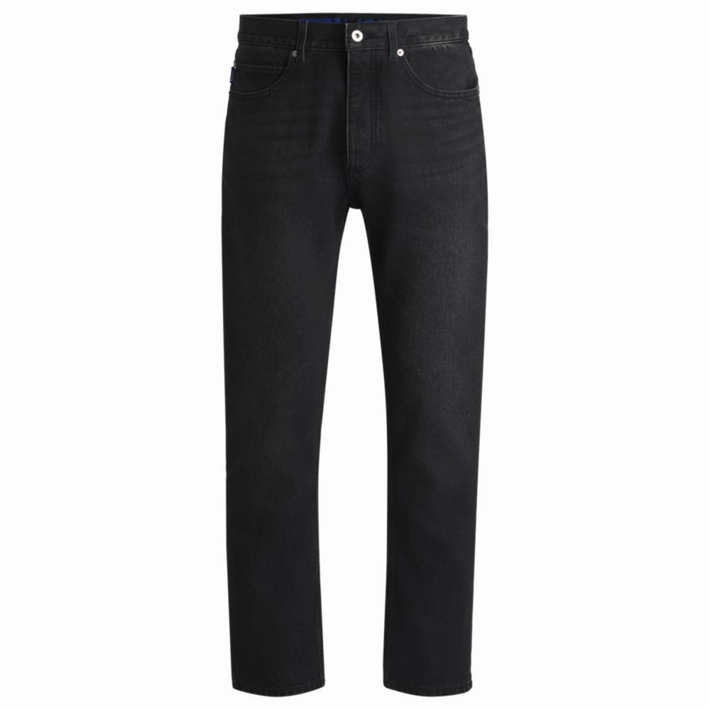 Regular-fit jeans in dark-gray denim Non Irritating Inner Lining