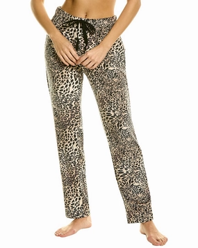Wide Collar Layered Look Design N Natori Velour Lounge Pant