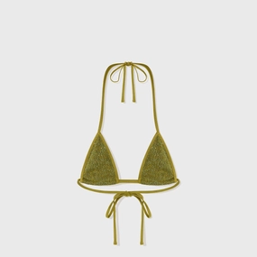 Asta Resort Lio Bikini Top - Olive Oil Sequin Family friendly Easy Breezy