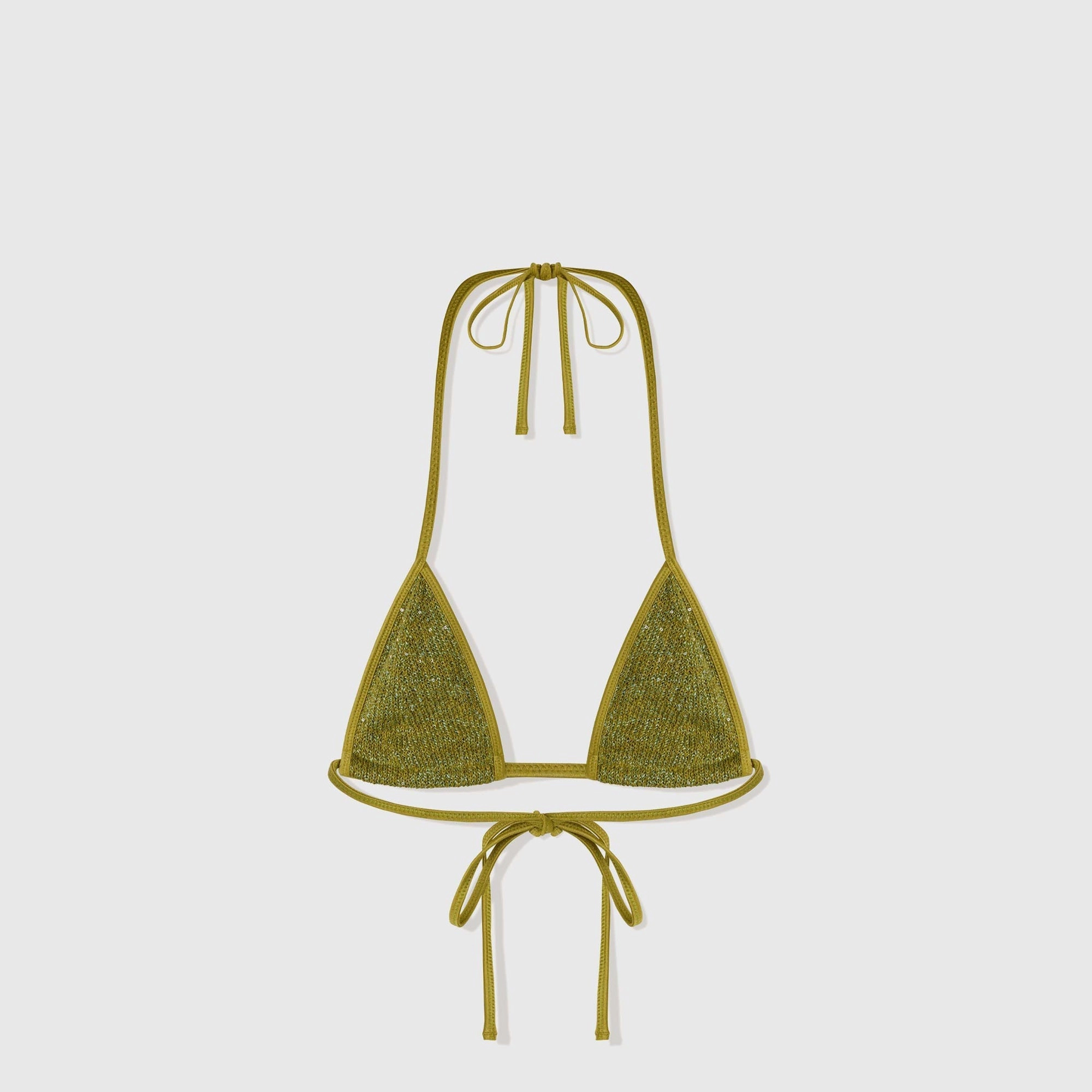 Asta Resort Lio Bikini Top - Olive Oil Sequin Family friendly Easy Breezy