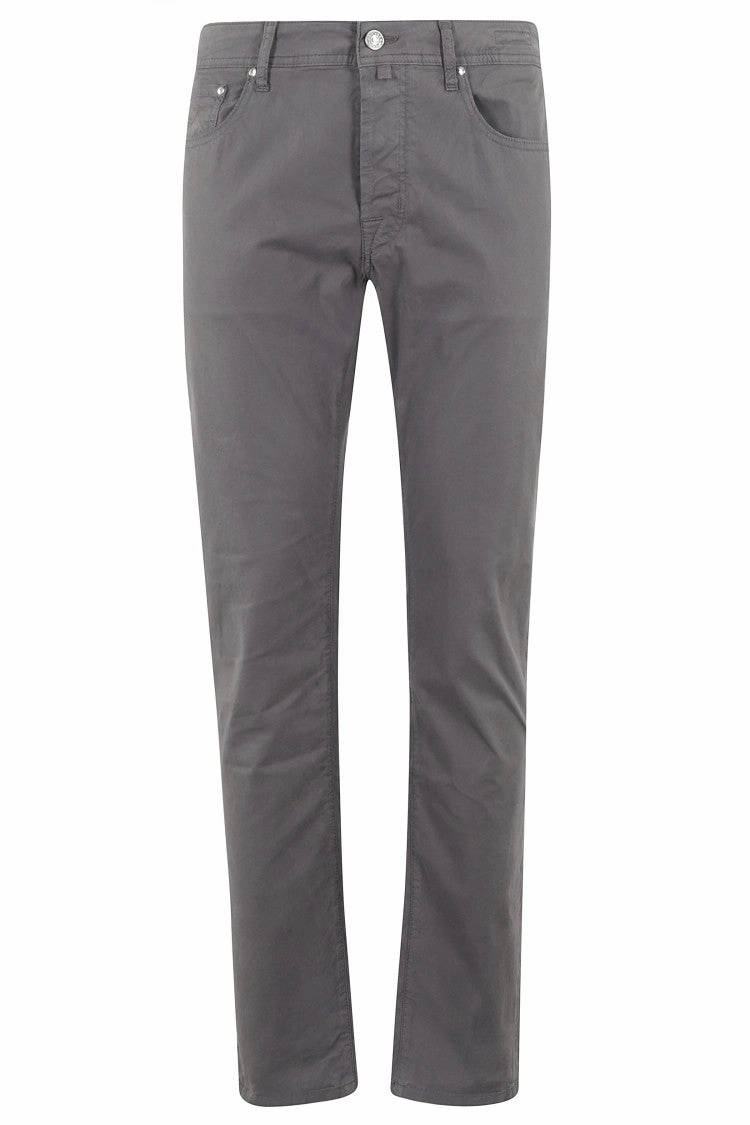 Tapered Grey Pants Comfort waistband Sustainable Creative Look