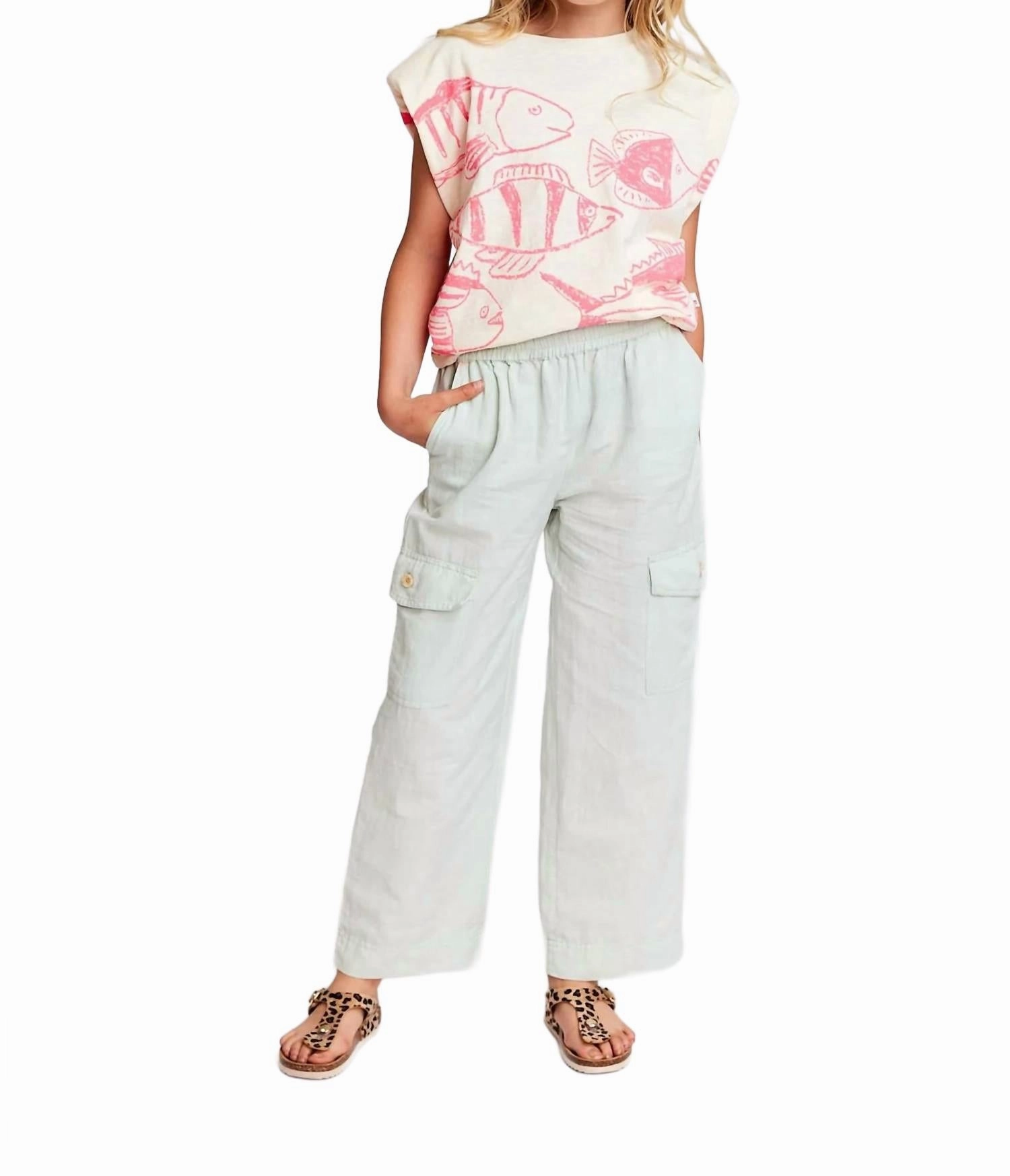 Kids Sami Pants In Light Green FrictionResistantEdging