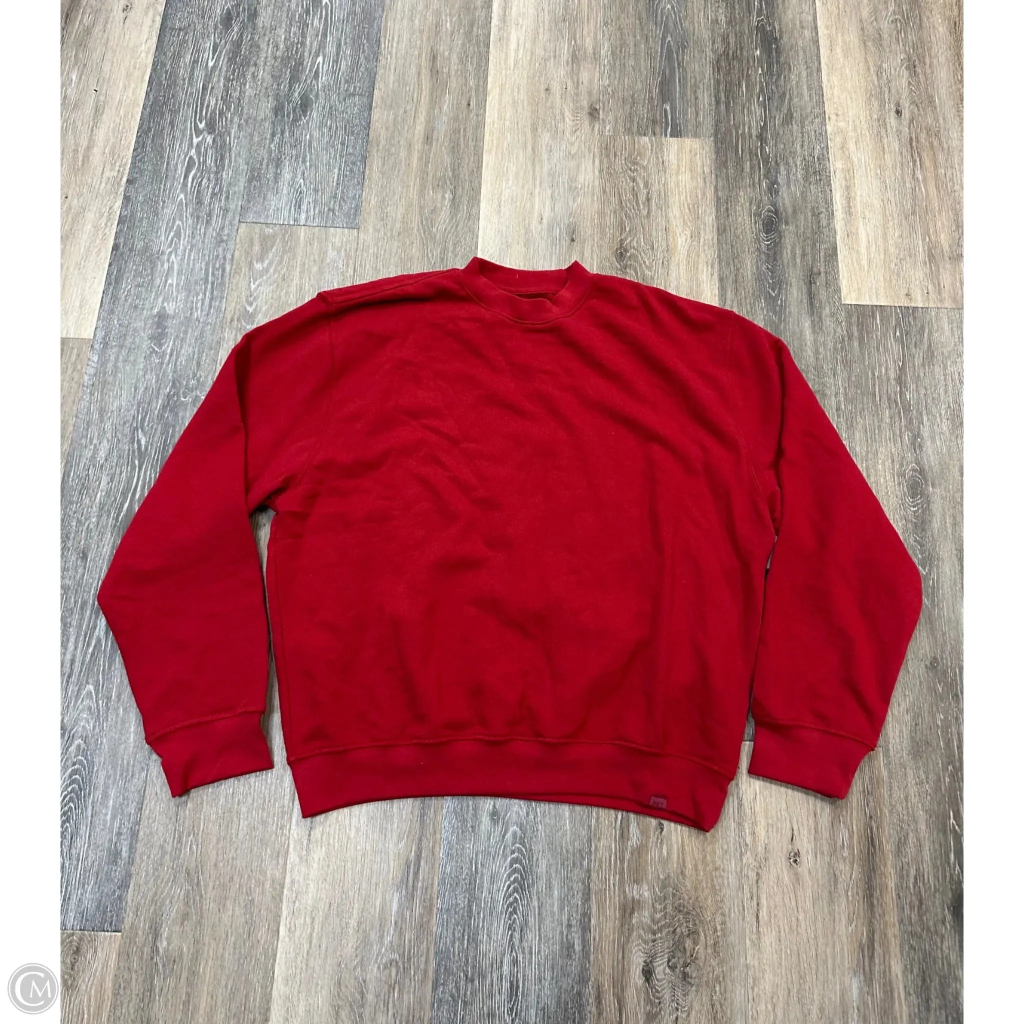 Sweatshirt Collar By Set Active In Red, Size: S Recycled Polyester Fabric Layered Hem Detailing