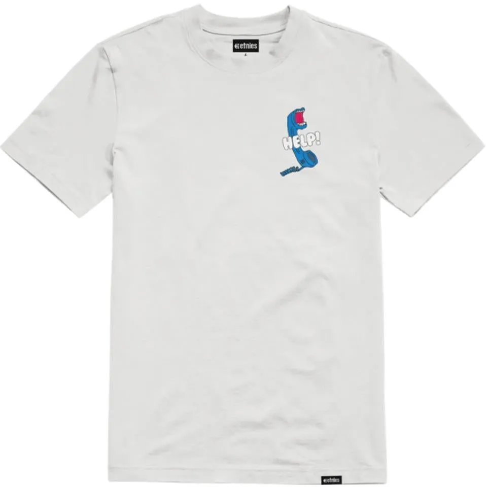 Etnies Help T-Shirt - White Eco Friendly Fabric Simple and Cozy