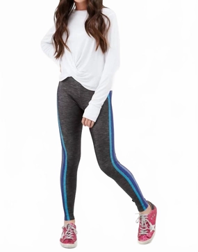 Sweat Wicking Liner Some Stripe Legging In Grey