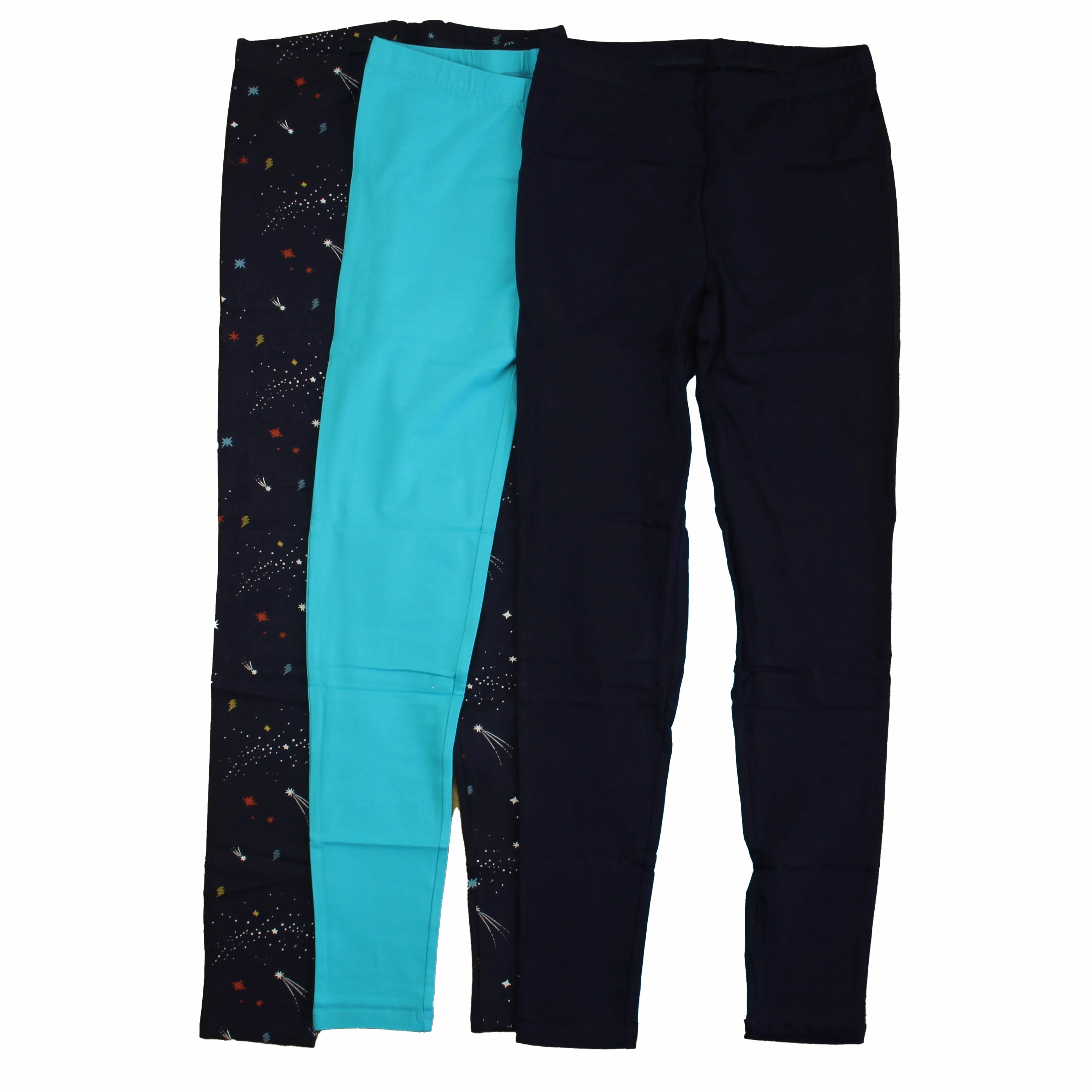 FourWayStretch Mightly Girls Navy | Turquoise Leggings