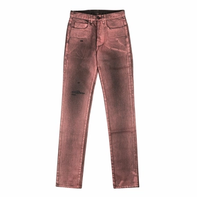Garment Dyed Texture Sp5Der Wash Jeans - Metallic