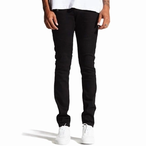 Spencer Biker Jeans In Black Slim Family Style Daily Wear