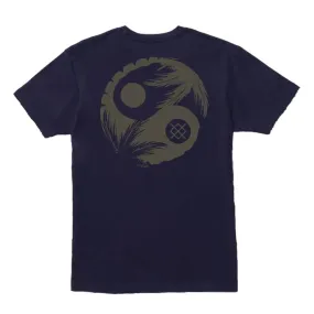 Leather combination Relaxed Look Stance Opposites T-shirt - Navy