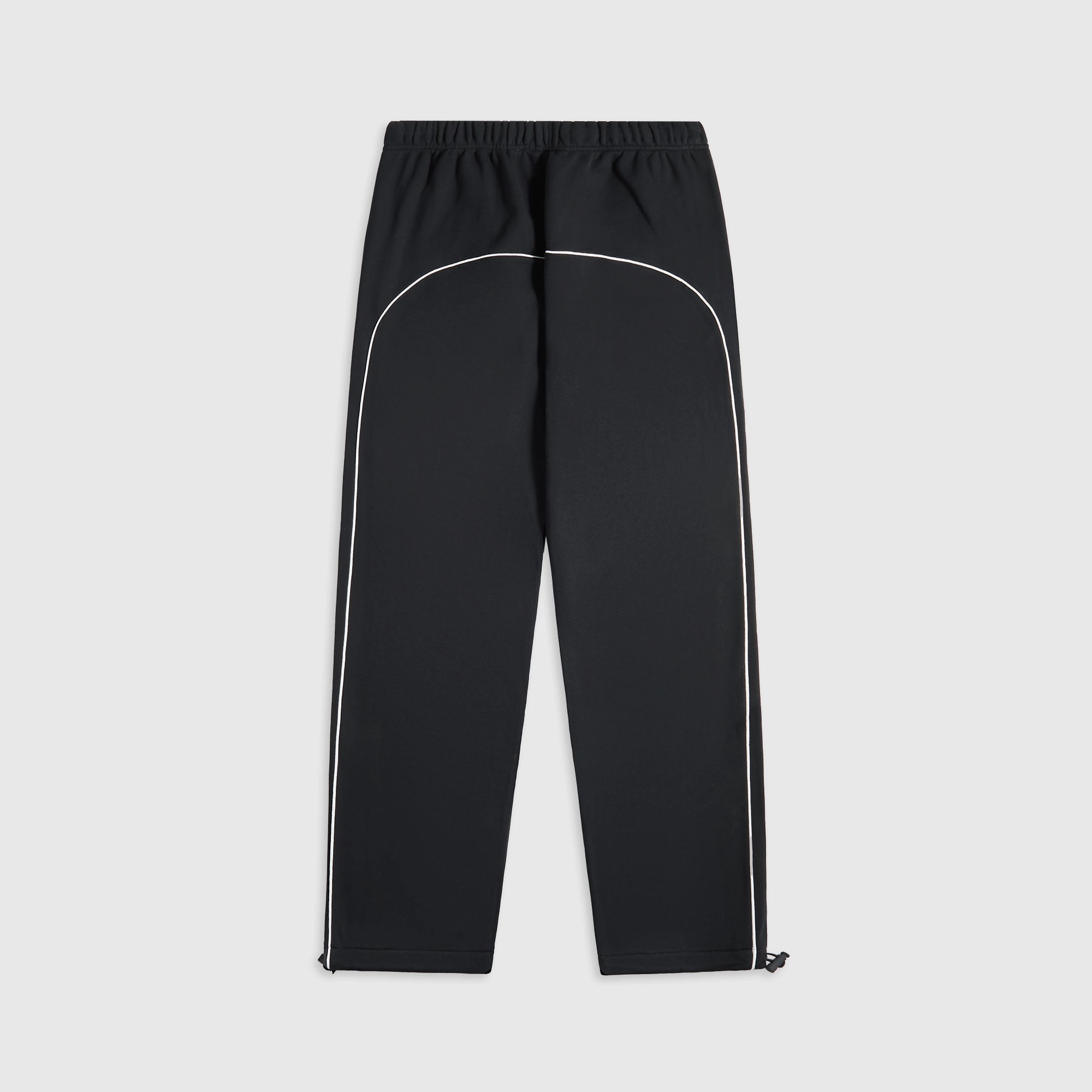 Essentials Relaxed Fleece Sweatpant With Piping - Jet Black / Cloud White Breathable Fit TailoredSilhouette