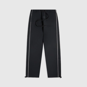 Walk Friendly Essentials Relaxed Fleece Sweatpant With Piping - Jet Black / Cloud White