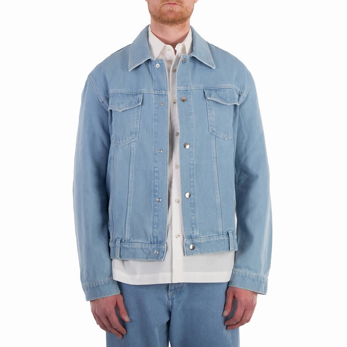 Nanushka Eco Light Wash Boyce Denim Jacket Water Efficient Wash Process