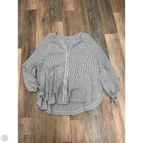 Blouse Long Sleeve By Aerie In Striped Pattern, Size: Xl Modular Pocket Layout