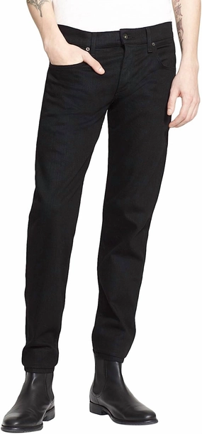 Standard Issue 5 Pocket Style Distressed Jeans In Black Breathable Work Meeting Relaxed Style