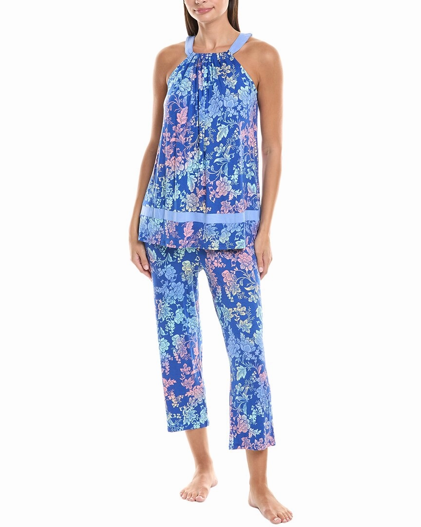 Tear Resistant Knit Sustainable Manufacturing Ellen Tracy 2pc Top & Pant Pajama Set