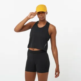 Balanced Salomon | Women's Aero Short Tank - Deep Black