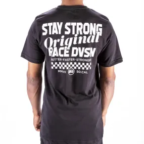 Stay Strong Original Division T-Shirt - Black Cashmere combination Ultra Soft Blended Textile