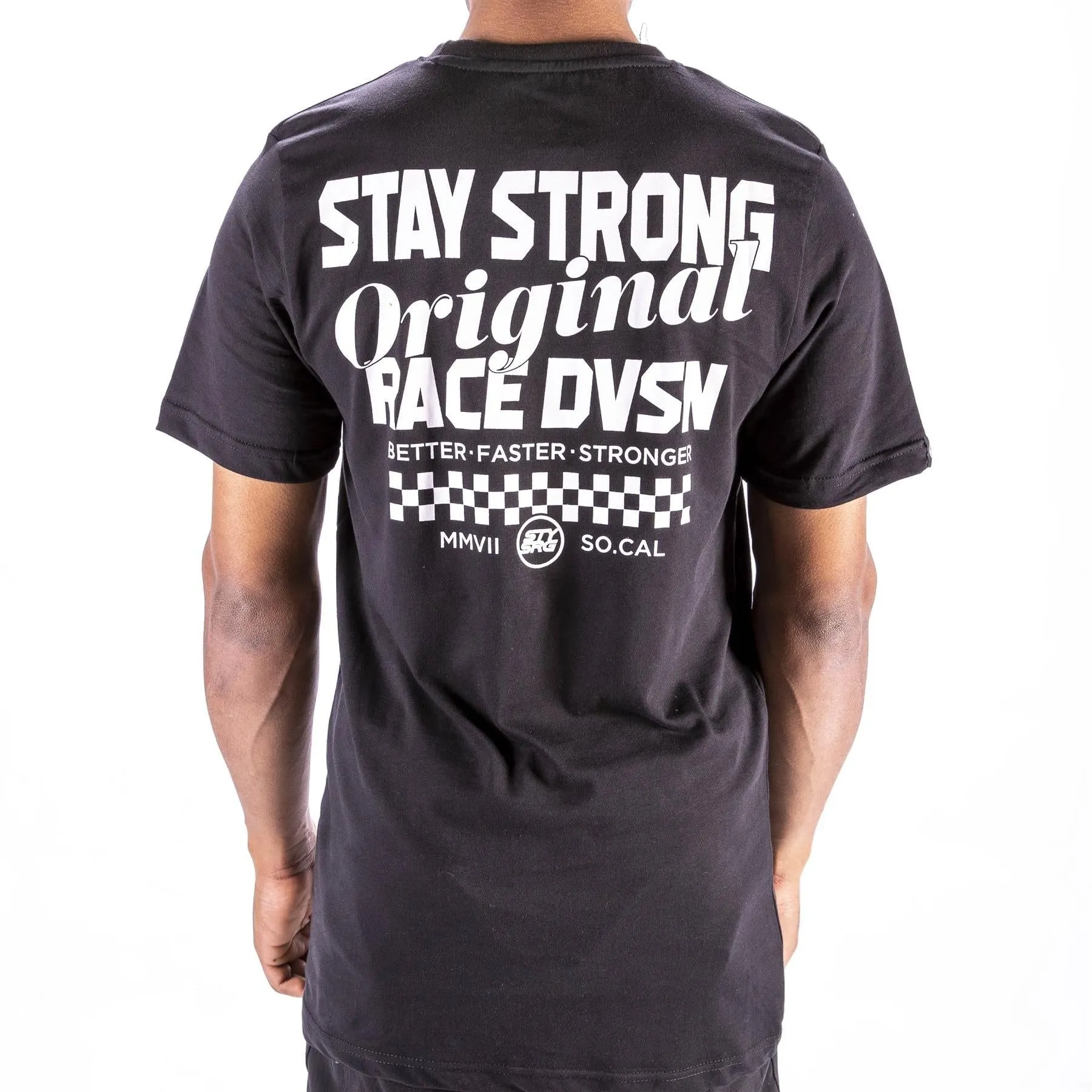 Stay Strong Original Division T-Shirt - Black Cashmere combination Ultra Soft Blended Textile