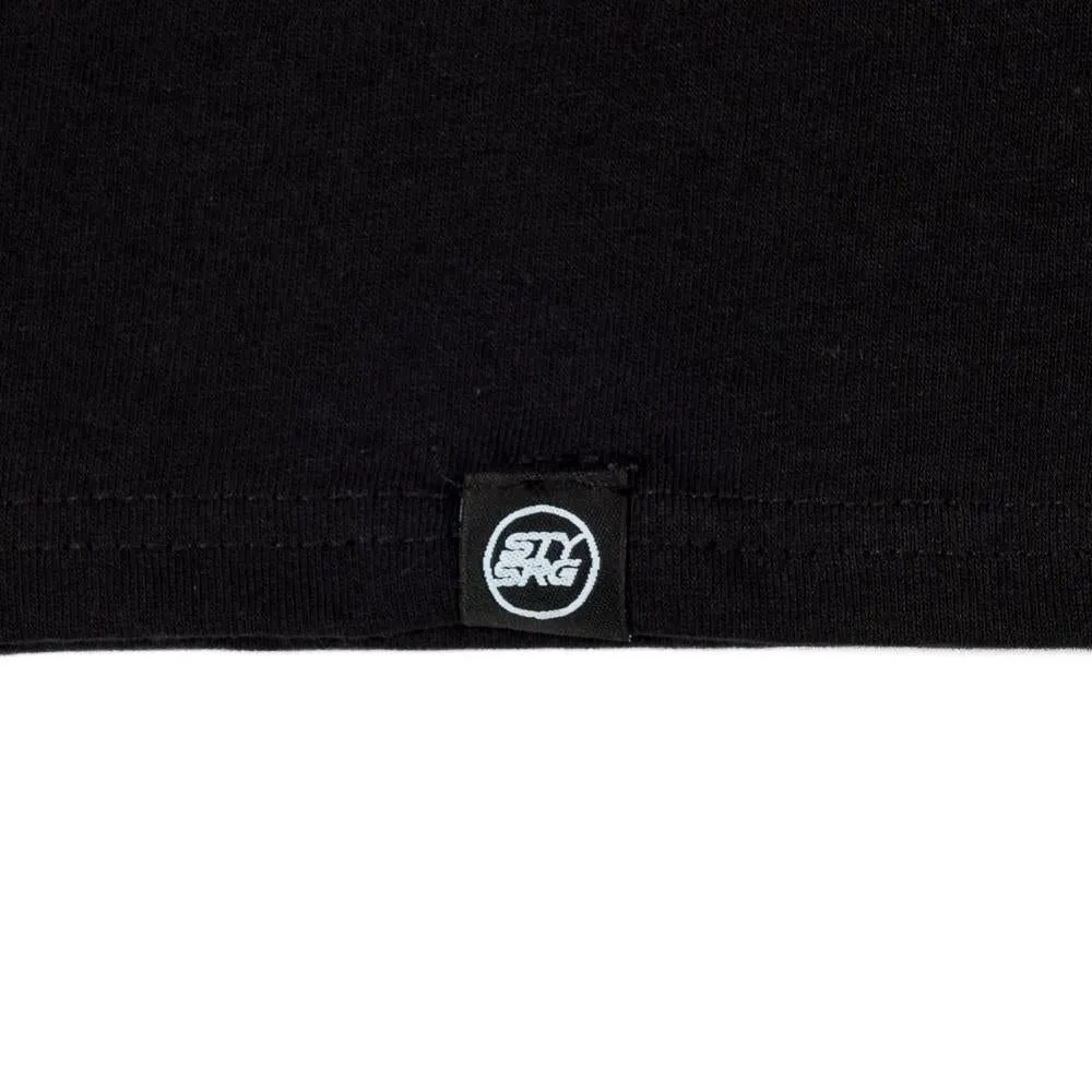 Soft Design Active Look Stay Strong Scribble Long Sleeve T-Shirt - Black