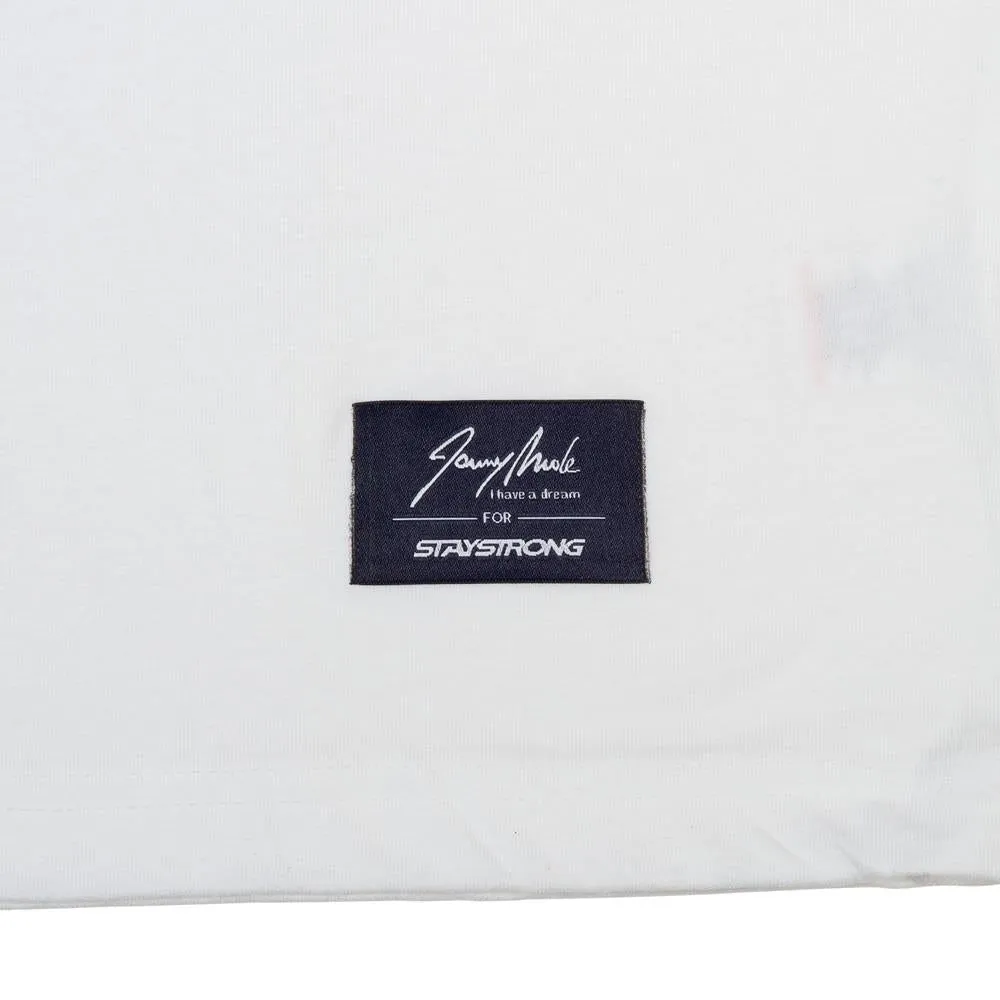 Relaxed Everyday Wear Stay Strong x Jonny Mole Construction T-Shirt - White