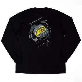 Drip Dry Fabric Outdoor Smart Stay Strong x Jonny Mole Exploded Long Sleeve T-Shirt - Black