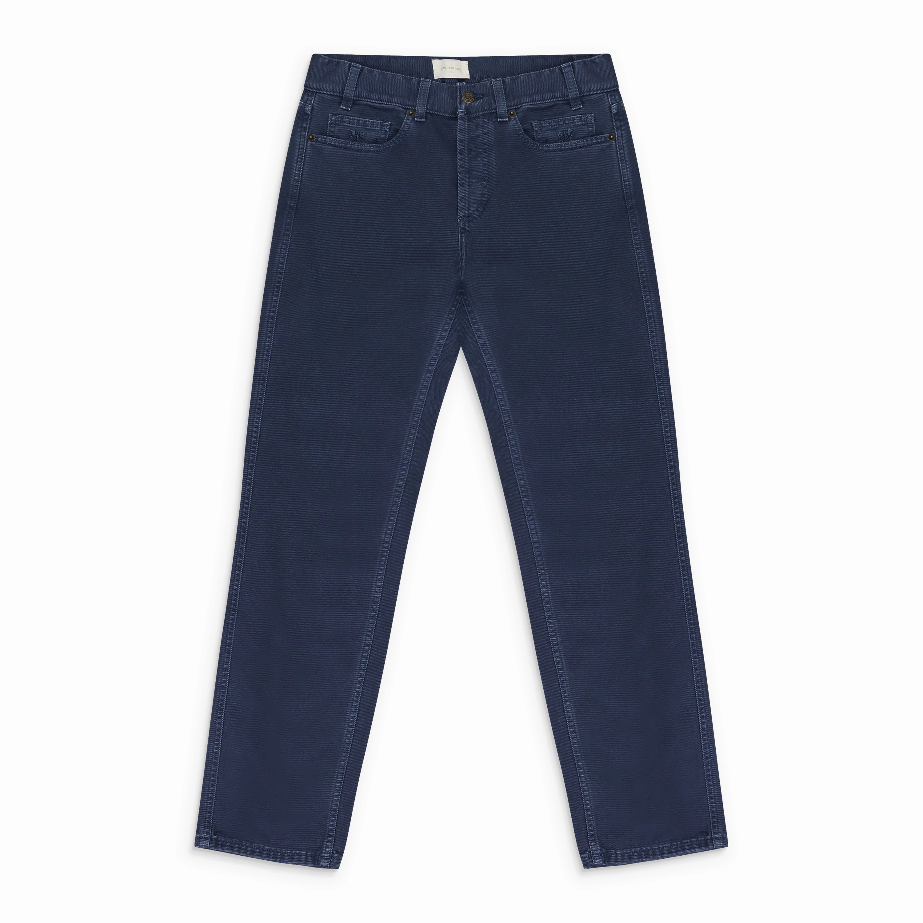 Popular Style BLUE GARMENT DYED STRAIGHT FIT DENIM