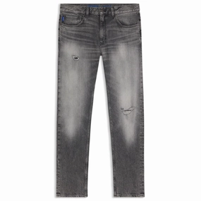 Skinny-fit jeans in distressed grey stretch denim Trendy Sunny Vibes Minimal Look