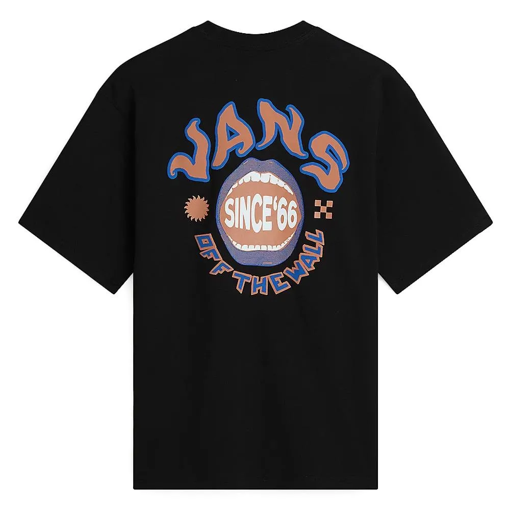 Oversized Silhouette Snag Resistant Surface Vans Open Mouth Loose T-shirt - Black