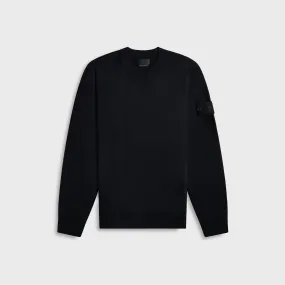 Low Maintenance Care Cold Weather Wear Stone Island Cotton Cashmere Ghost Piece Crewneck - Navy Blue