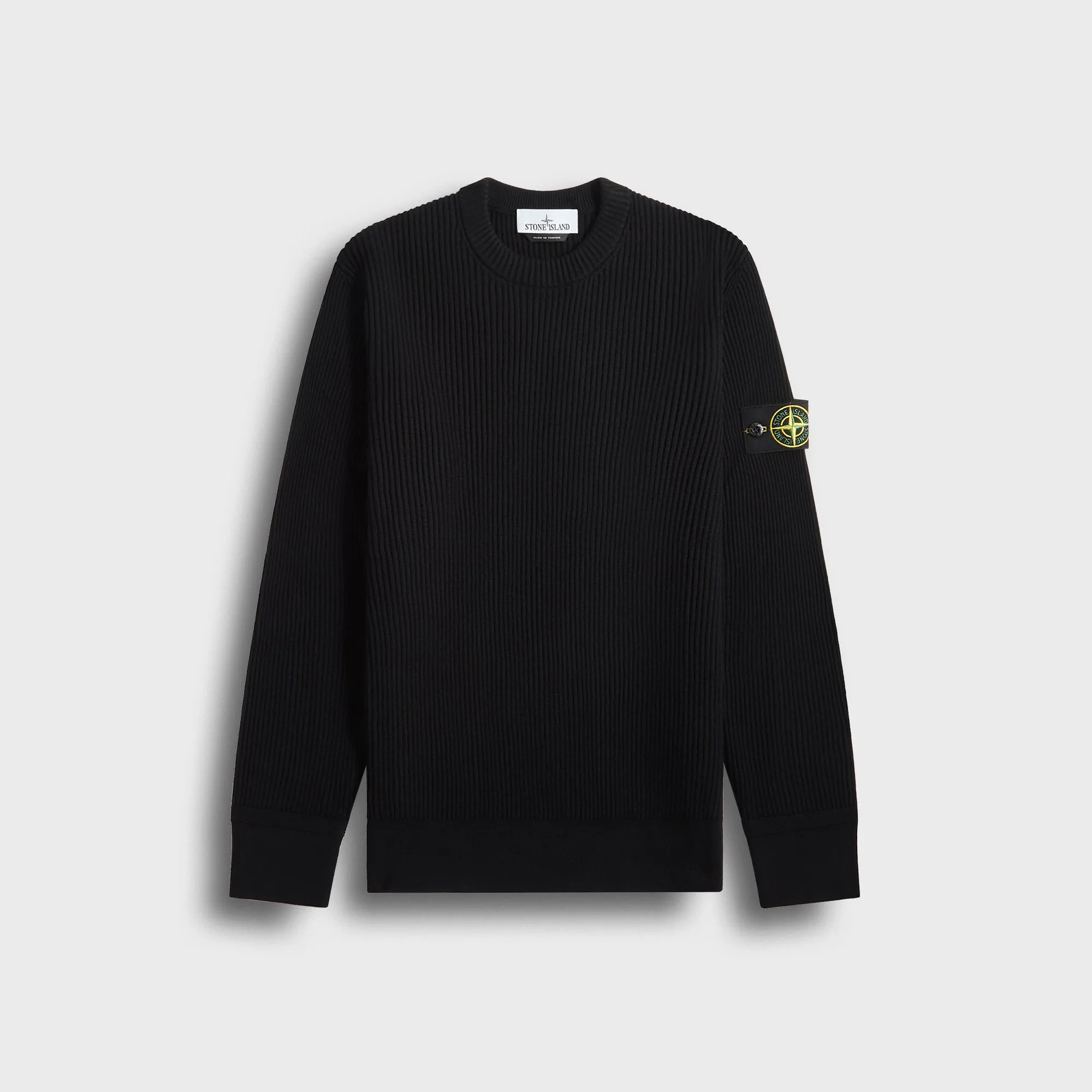 Stone Island Crew Neck - Black Soft and Stylish Eco Friendly Dye Process