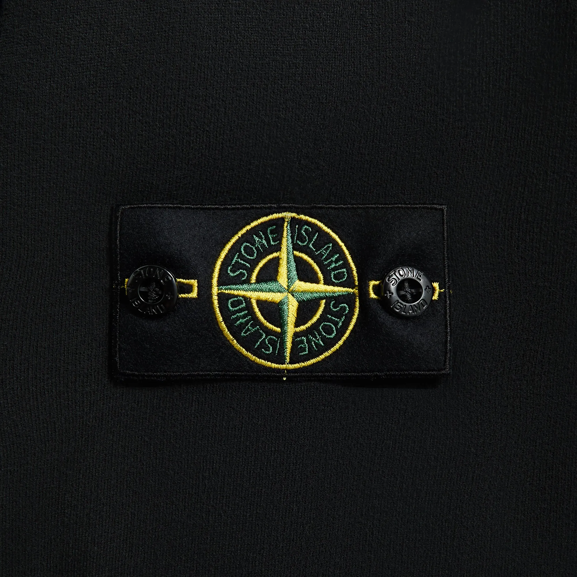 Fashionable Trend Wrinkle prone Stone Island Hoodie Sweater - Black