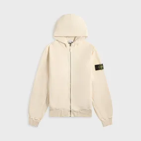 Tote Personalized Stone Island Malfile Fleece Garment Dyed Old Effect Zip Hoodie - Biege