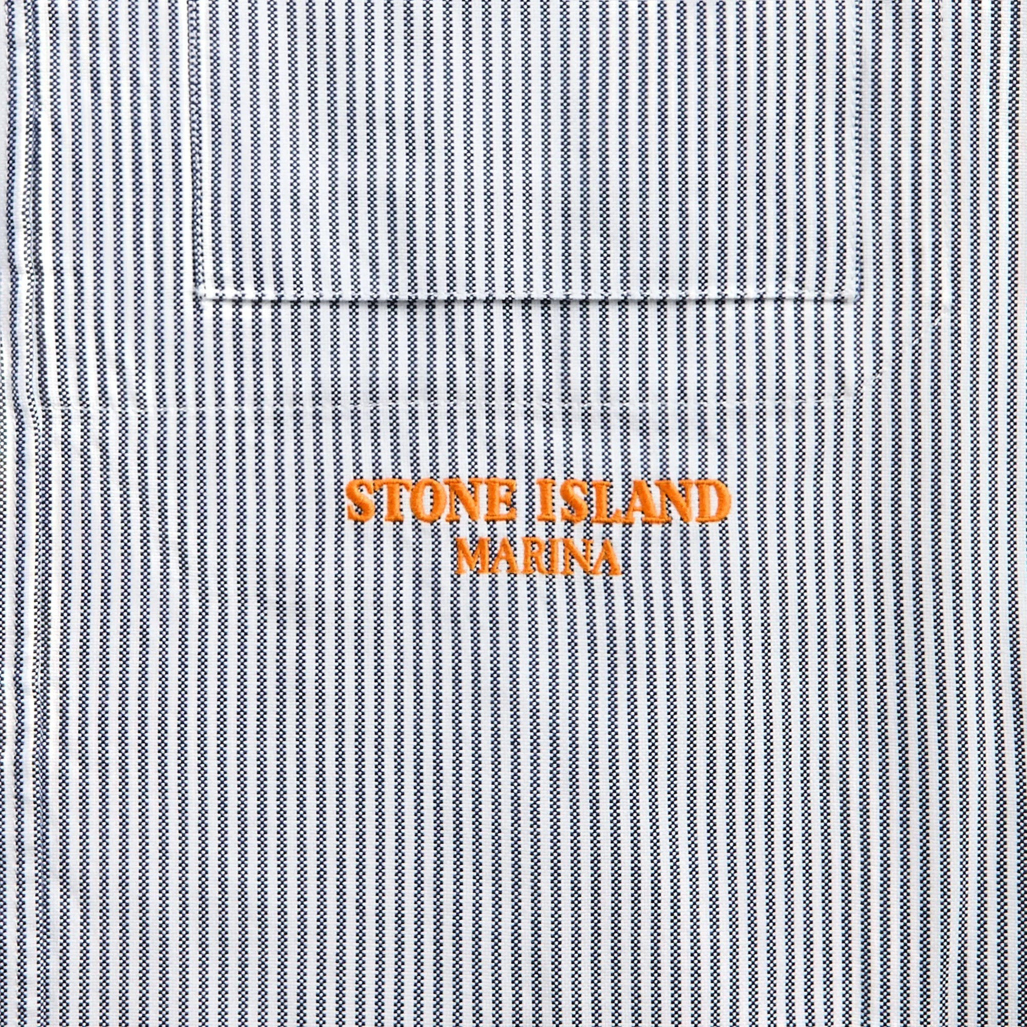 Eco-Friendly Choice Stone Island Striped Oxford Cotton Marina Shirt - Blue Marine