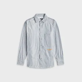Stone Island Striped Oxford Cotton Marina Shirt - Blue Marine Seasonal Fashion