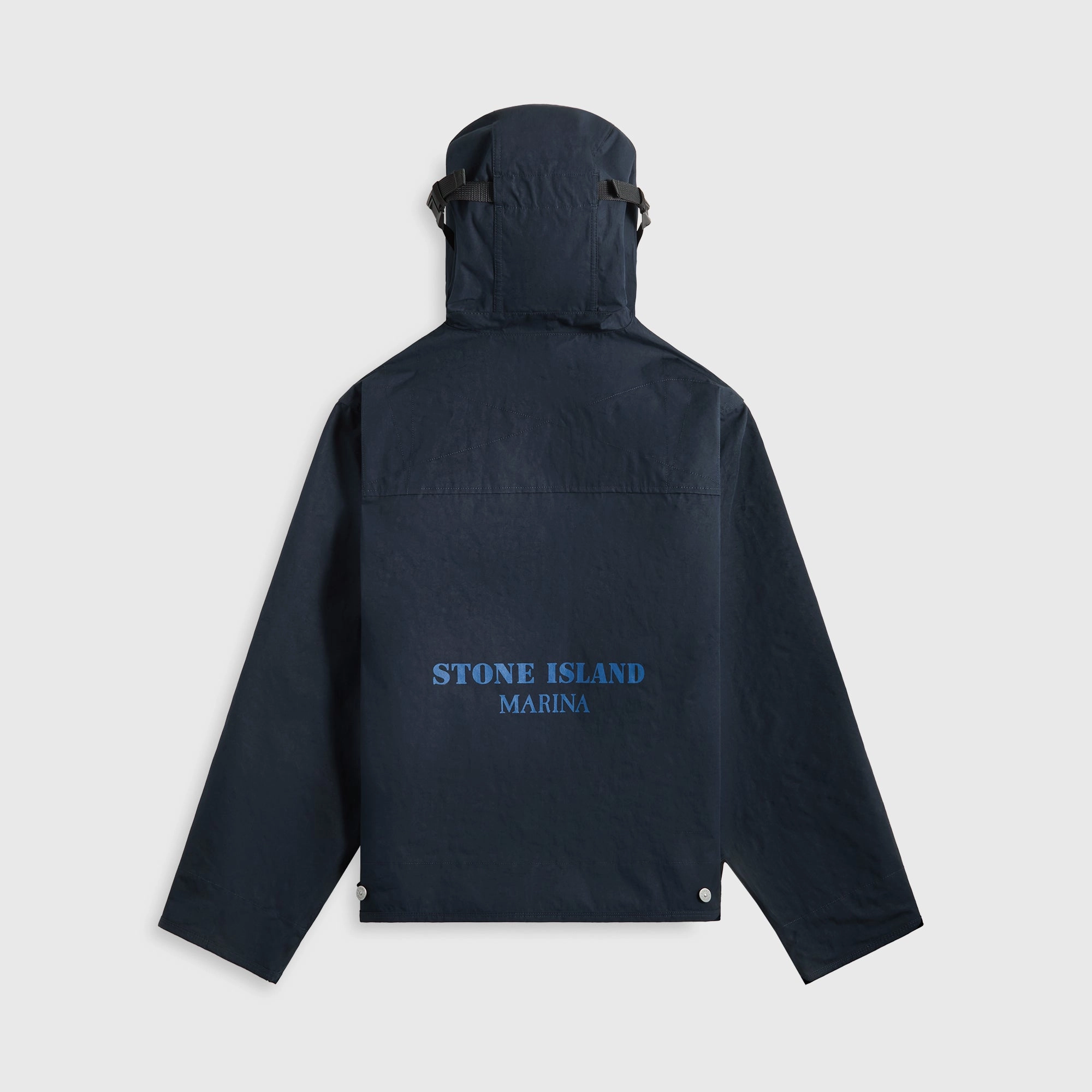 Stone Island Aluminum Tela Marina Short Parka - Navy Blue Modular Attachment Loops Flexible Insulation