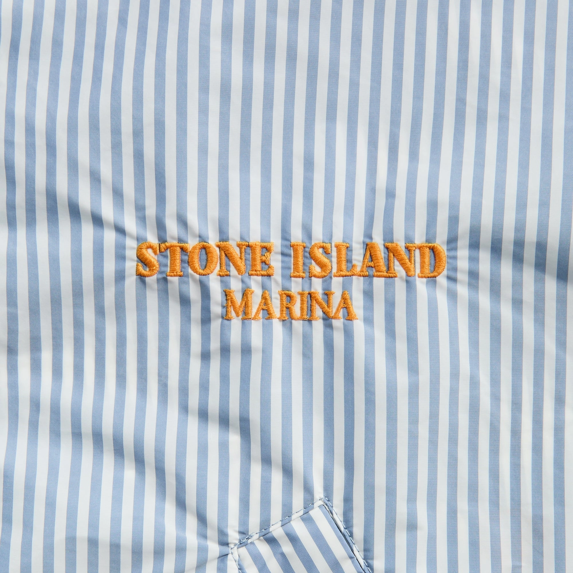 Stone Island Jacket - Blue Marine ReinforcedSeams Button Closure