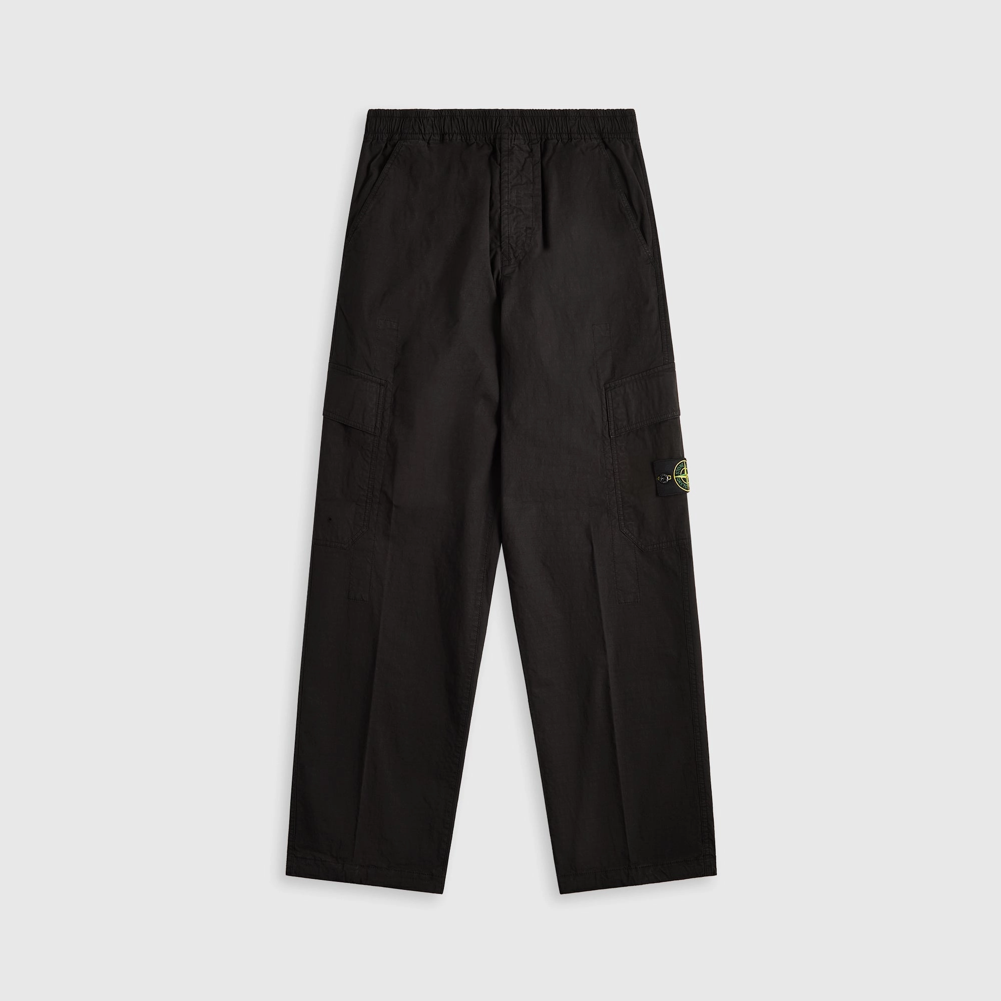 Dynamic Fit Stone Island Mil-Spec Stretch Ripstop-Tc Garment Dyed Cargo Pant - Black