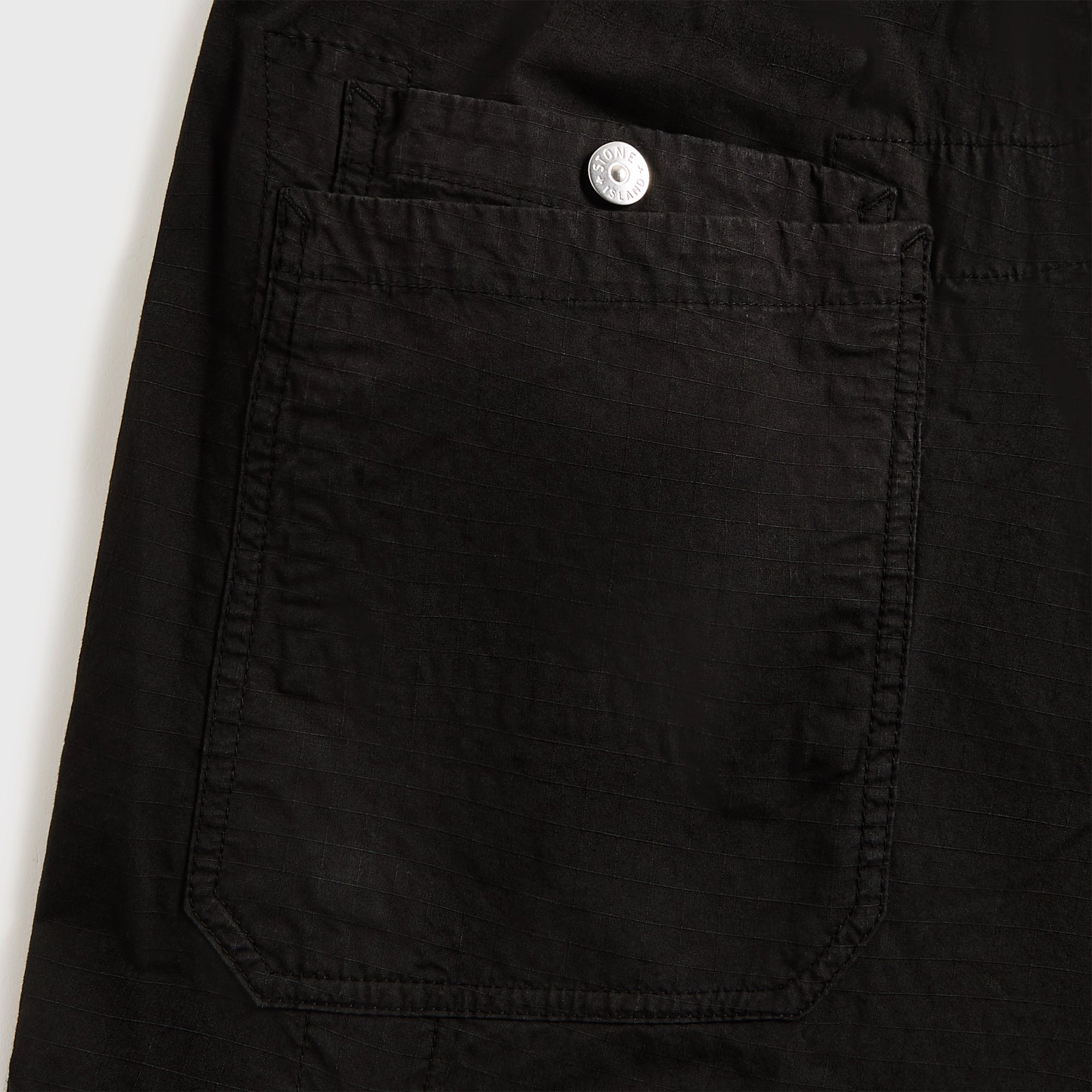 City Ready DoubleLayeredFabric Stone Island Mil-Spec Stretch Ripstop-Tc Garment Dyed Cargo Pant - Black