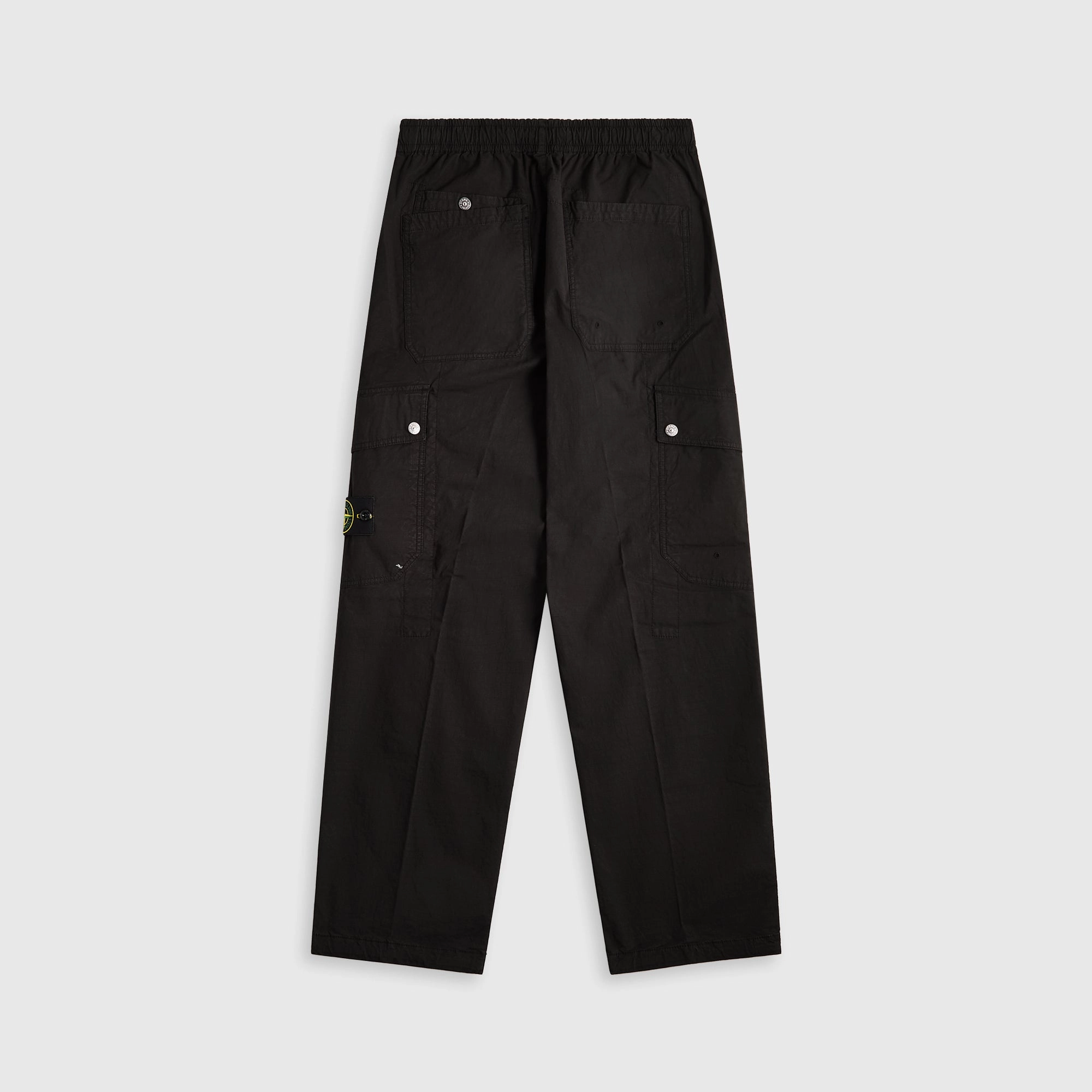 Water Repellent Coating Stone Island Mil-Spec Stretch Ripstop-Tc Garment Dyed Cargo Pant - Black