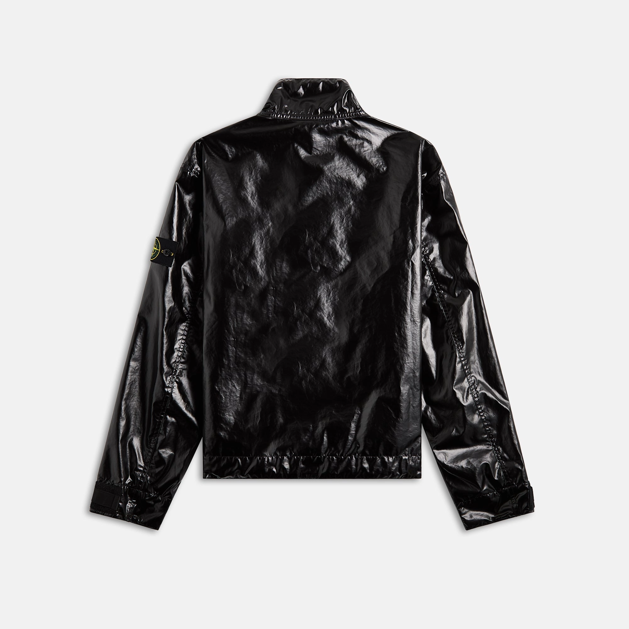 Stone Island Mussola Gommata-Tc Garment Dyed Jacket - Black Heat Retention Layer Weatherproof Shell