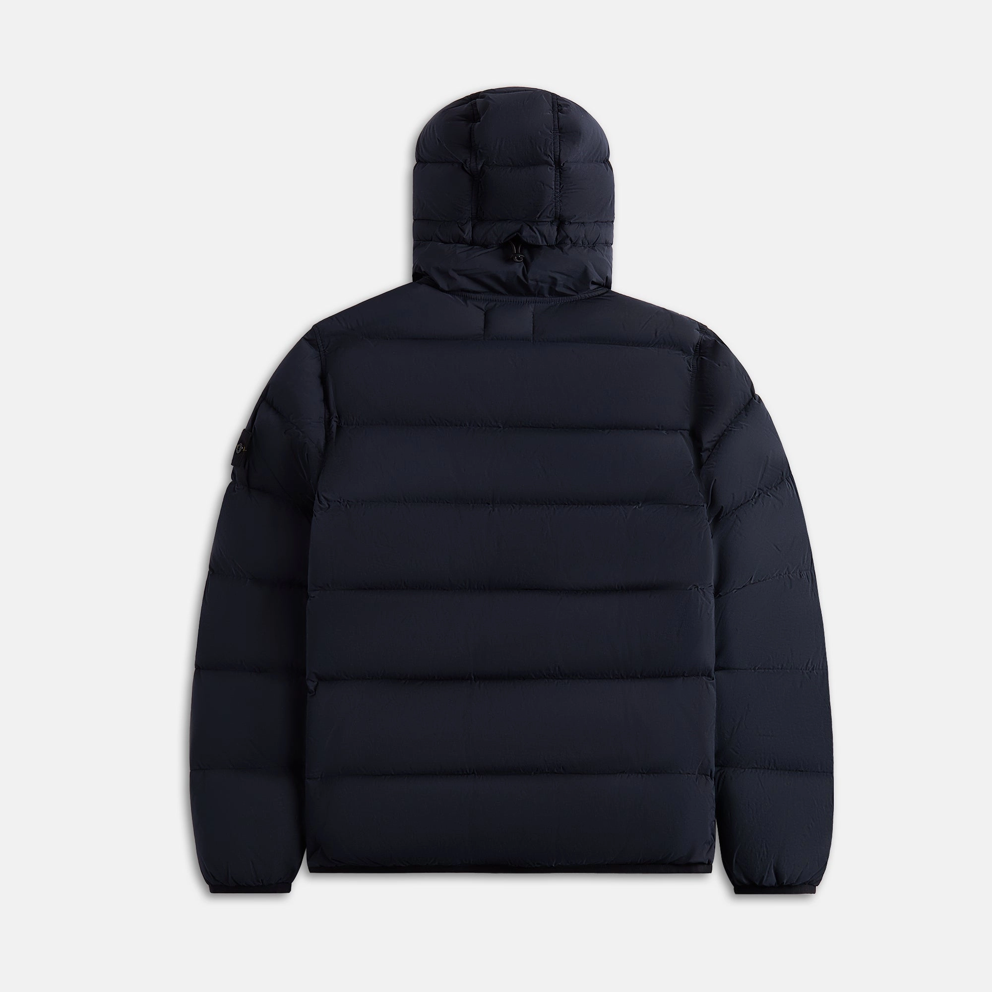 Multi Directional Stretch Stone Island Real Down Hooded Jacket - Navy Blue